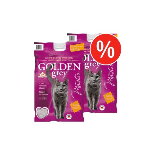 Pet-Earth Golden Grey Master - Kattenbakvulling - Perfecte Klontvorming - 2 x 14 kg